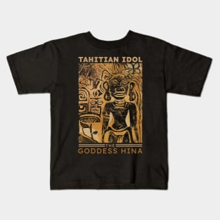 Vintage Tahitian Idol the Goddess Hina Kids T-Shirt